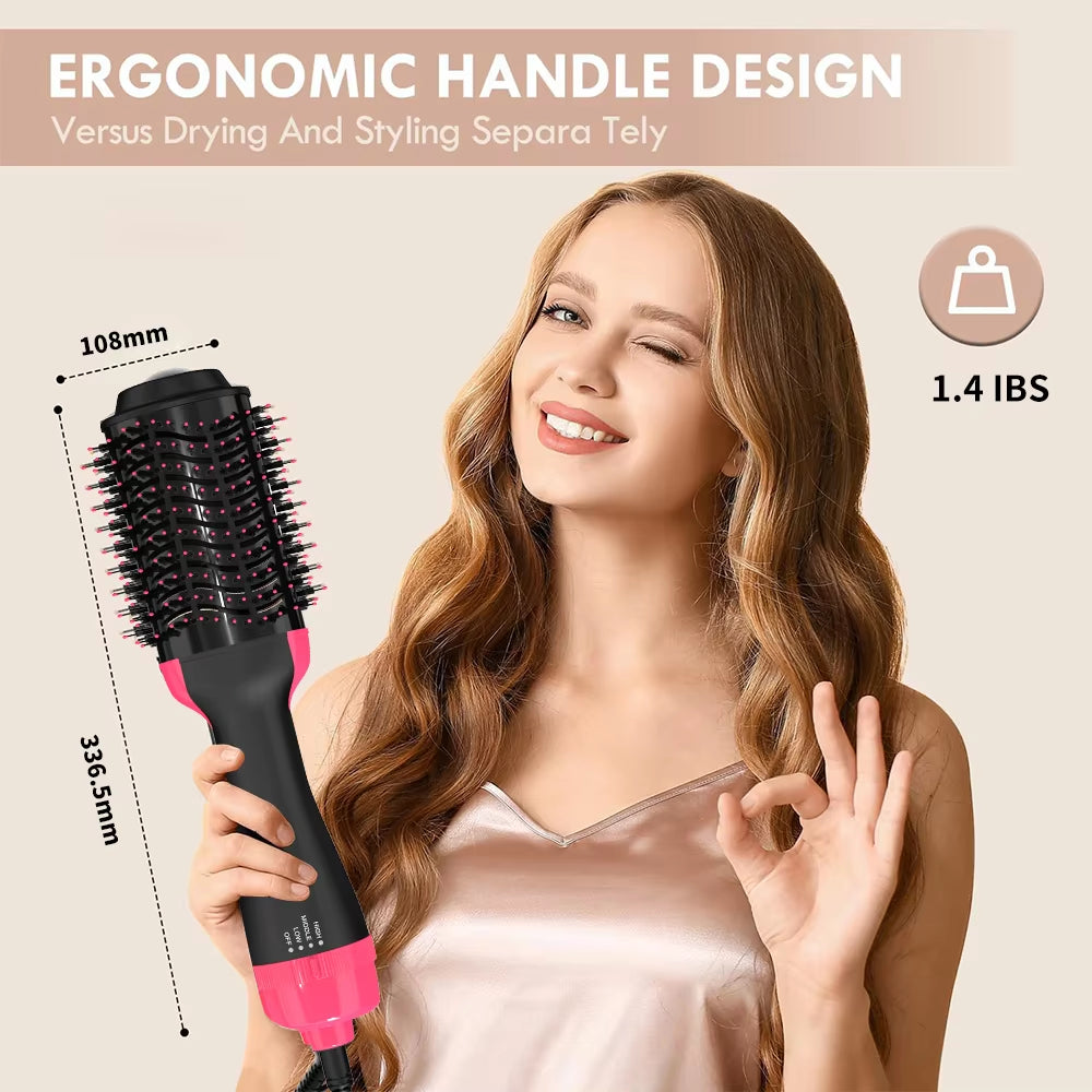 3IN1 Hot Air Brush One-Step Hair Dryer Styler and Dryer Blow Dryer Brush Professional Heating Comb 1000W Straightener Hair Comb